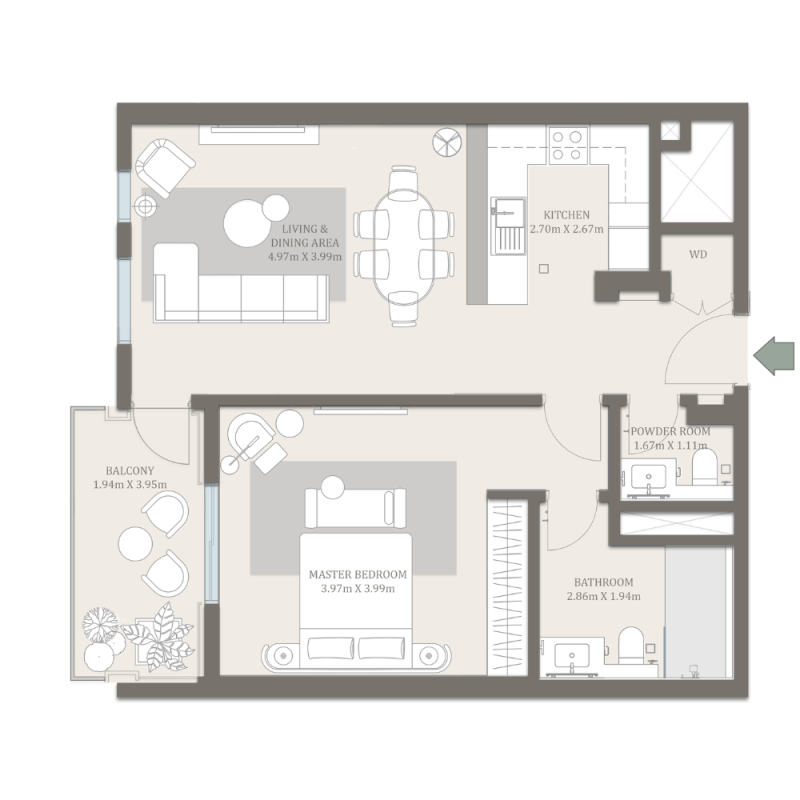 Al Badia Living Floor Plan