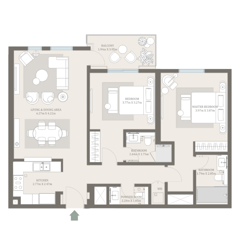 Al Badia Living Floor Plan