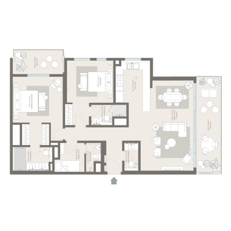 Al Badia Living Floor Plan