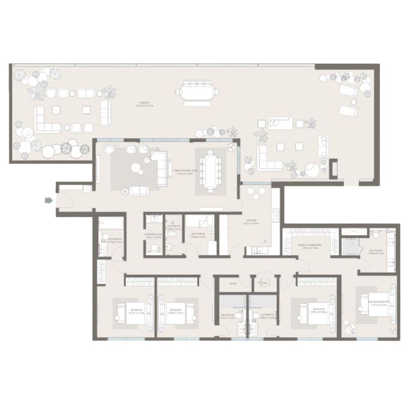 Al Badia Living Floor Plan